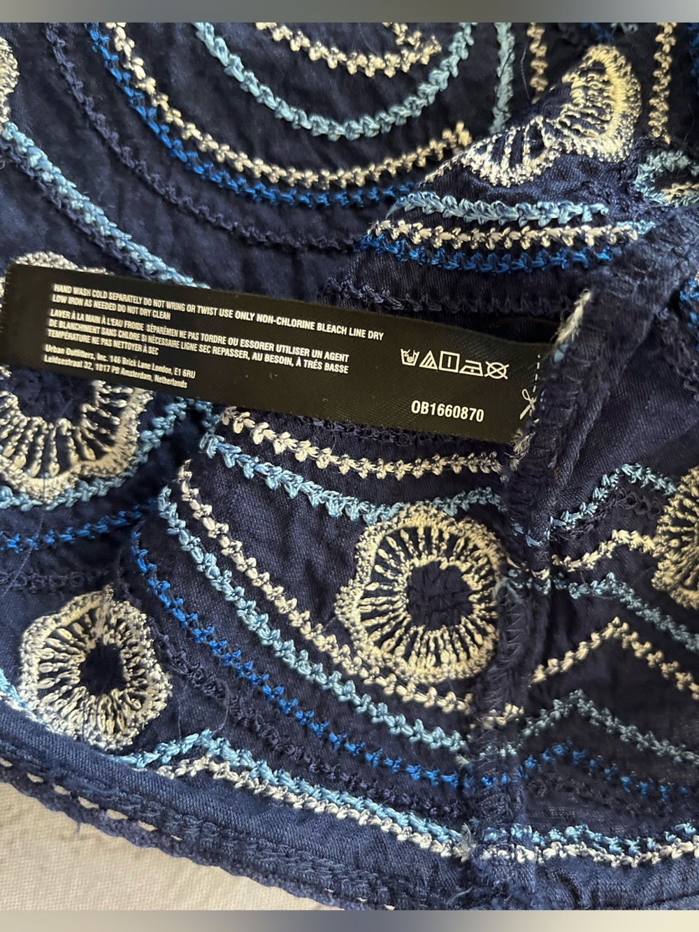 Women’s Anthropologie blue Wave embroidered sequined sleeveless mini dress.Large - Picture 10 of 15